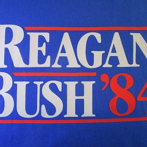 Vintage Ronald Reagan George Bush - Actual Presidential Campaign Shirt - Men&#39;s XL Tank Top - America Shirt - Patriot Shirt - Red Elephant