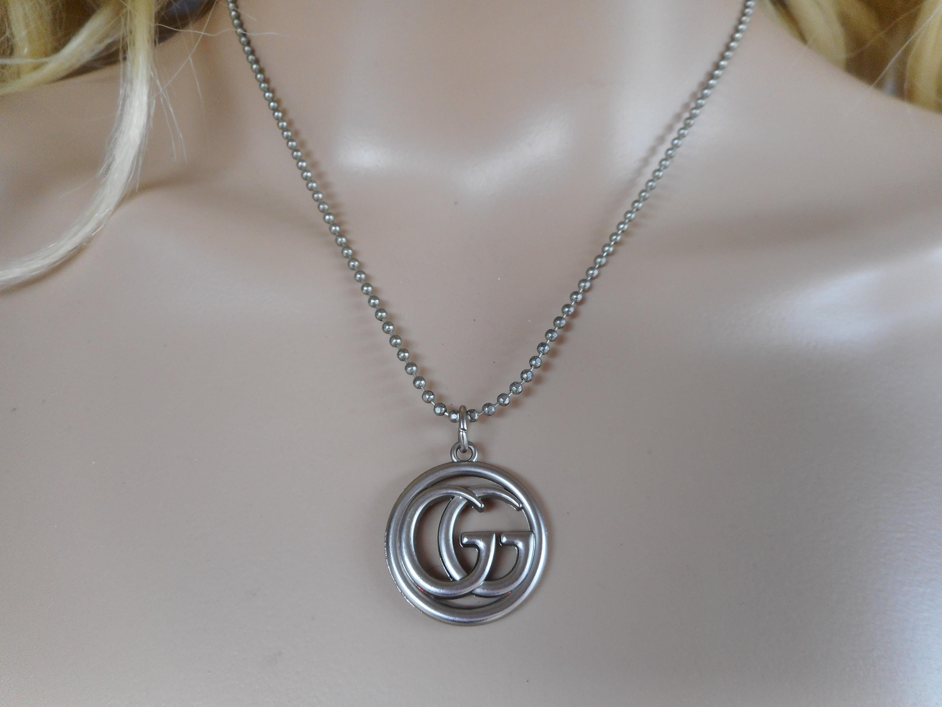 アクセサリー OLD GUCCI GG Logo Plate Necklace Vintage Auth Old GUCCI Gold Chain Belt GG logo mark Vintage Long