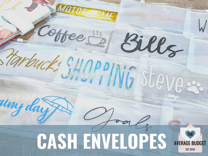 Cash Envelopes, A6 Envelopes, Laminated Cash Envelopes, Savings Envelopes, Cash Envelope System 