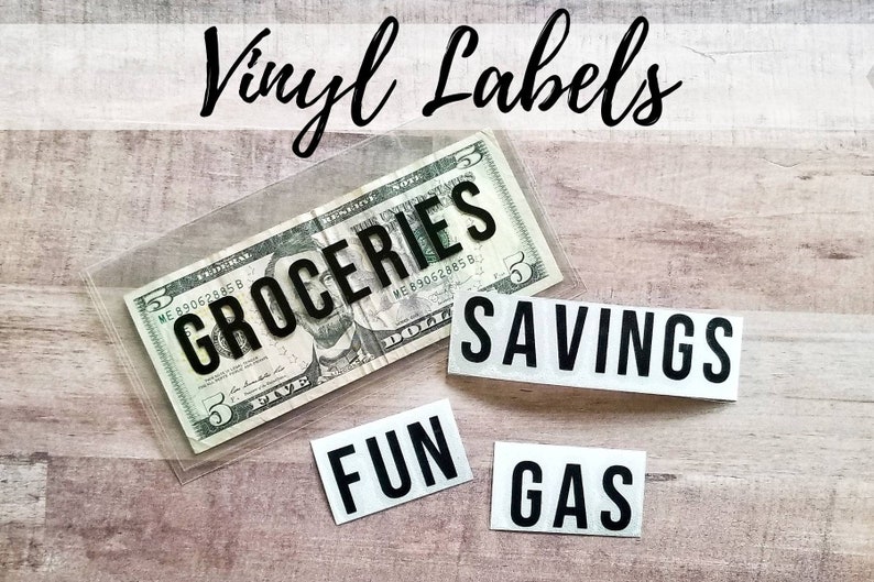 cash envelope system vinyl labels vinyl decal clear etsy