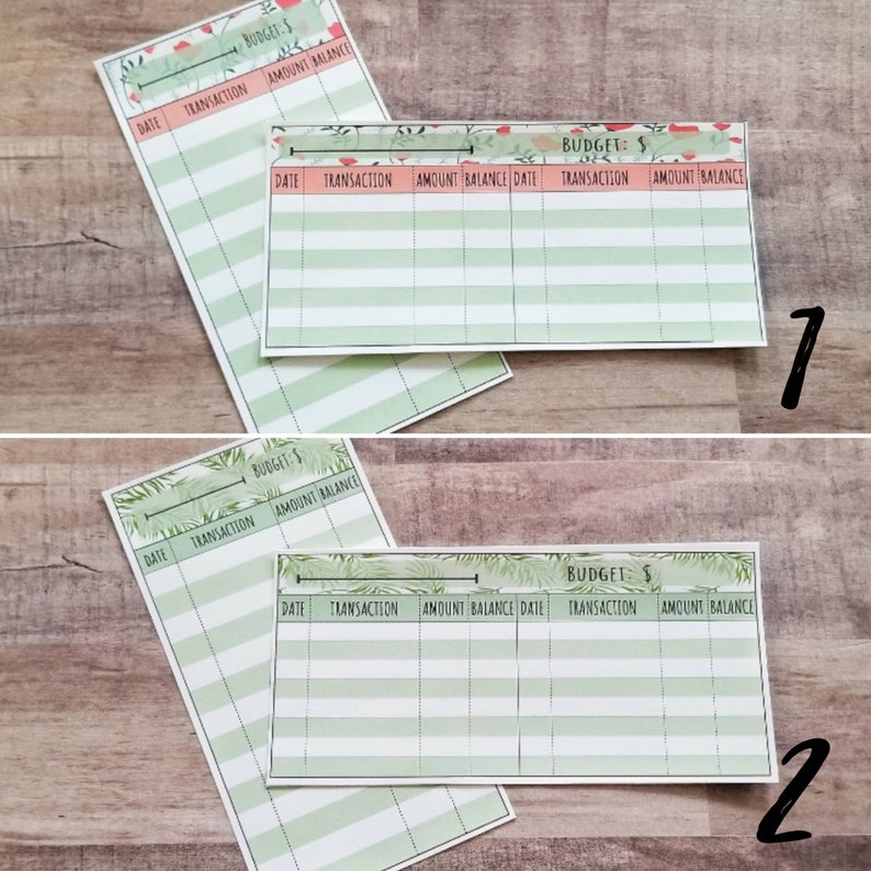 cash envelope tracker printable