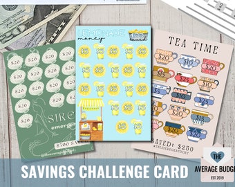Cash Stuffing Savings Challenge Card, Cash Envelopes, Savings Challenge, Clear Envelopes, Laminated Cash Envelopes, Budget Binder