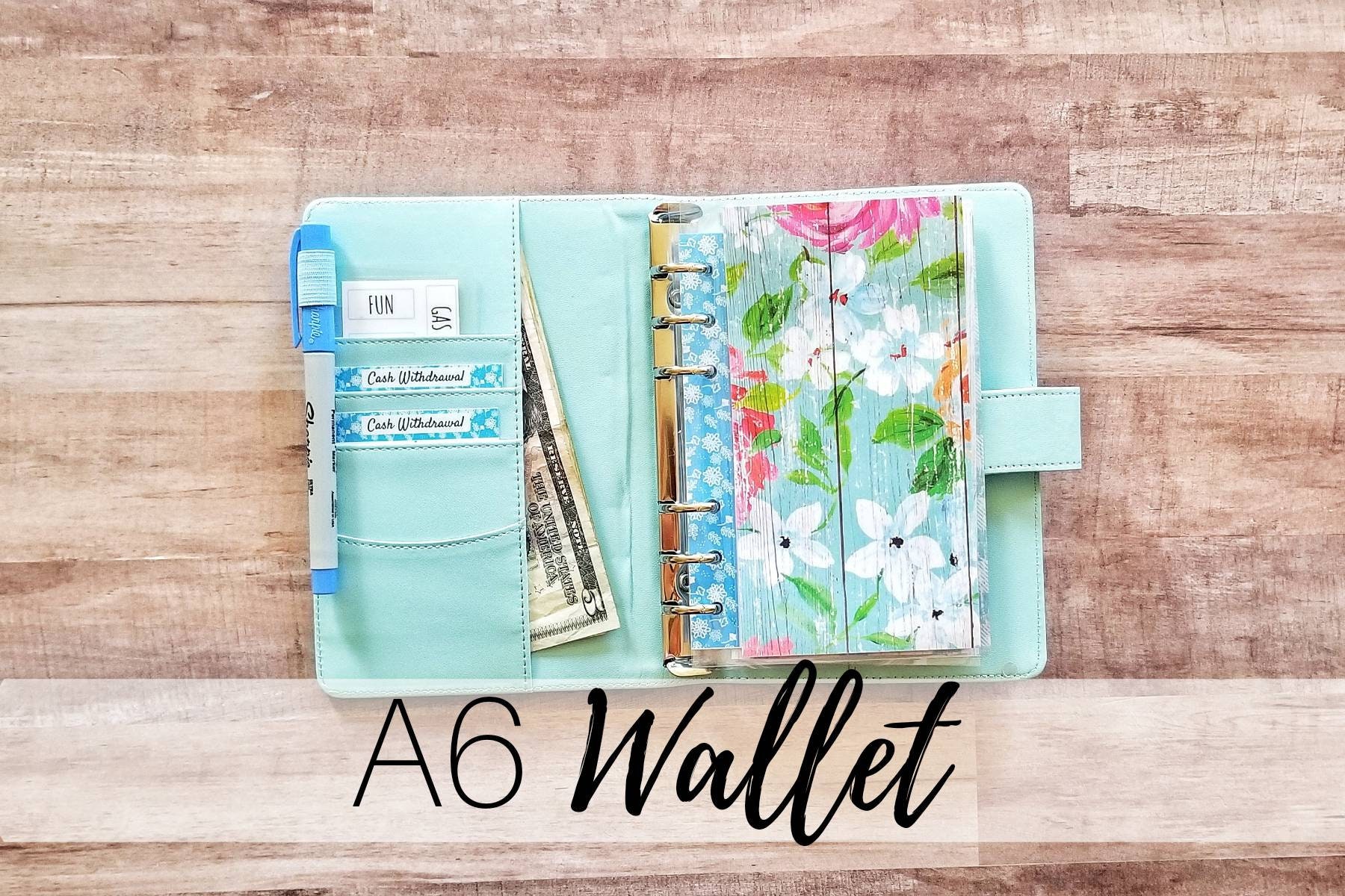 Cash Envelope System Wallet A6 Binder Laminated Cash Etsy