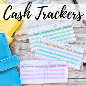 Cash Envelope Tracker, Horizontal Cash Trackers, Cash Envelope Balance Sheet, Dave Ramsey, Budgeting Envelopes, Laminated Envelope