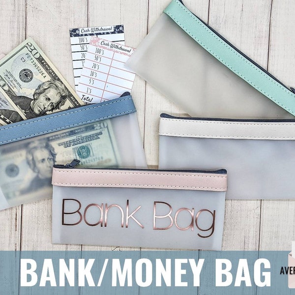 Money Bag, Bank Bag, Cash Envelopes, Cash Stuffing Clear Envelopes,Budget Binder, Laminated Cash Envelopes, Budget Book, A6 Binder