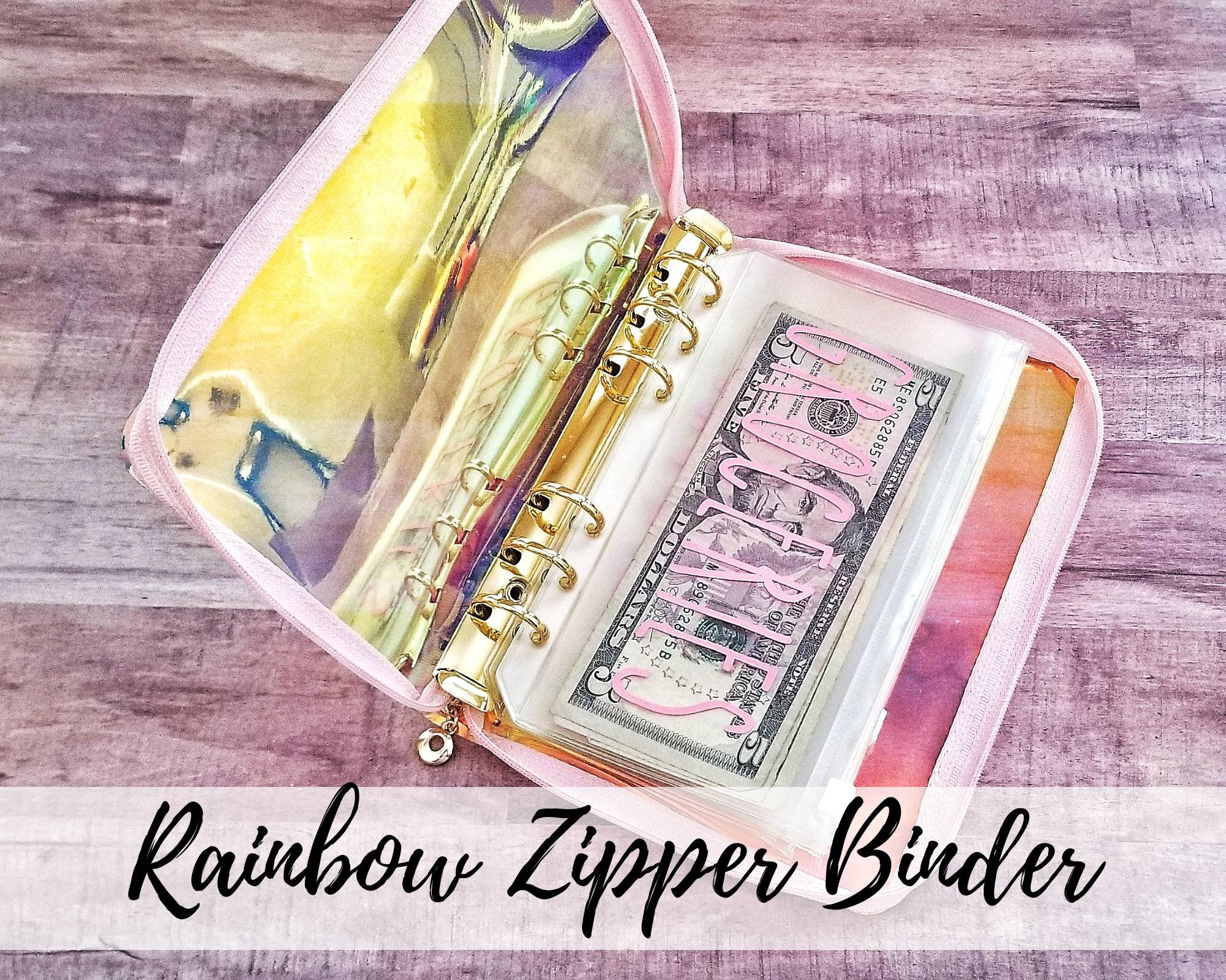 Zipper Cash Envelopes A6 Binder Clear Envelopes Laminated Etsy