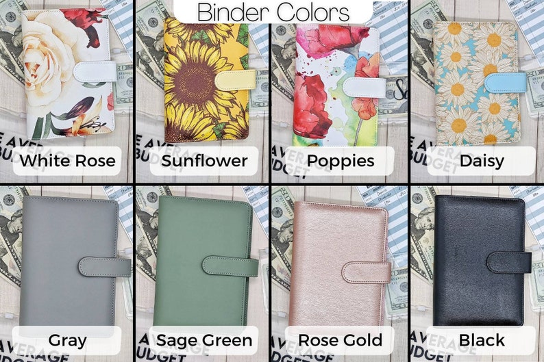 Budget Binder, Cash Envelope System, A5 A6 A7 Binder, Laminated Cash Envelope System, Dave Ramsey, Kate Spade, Filofax, Budget Inserts image 2