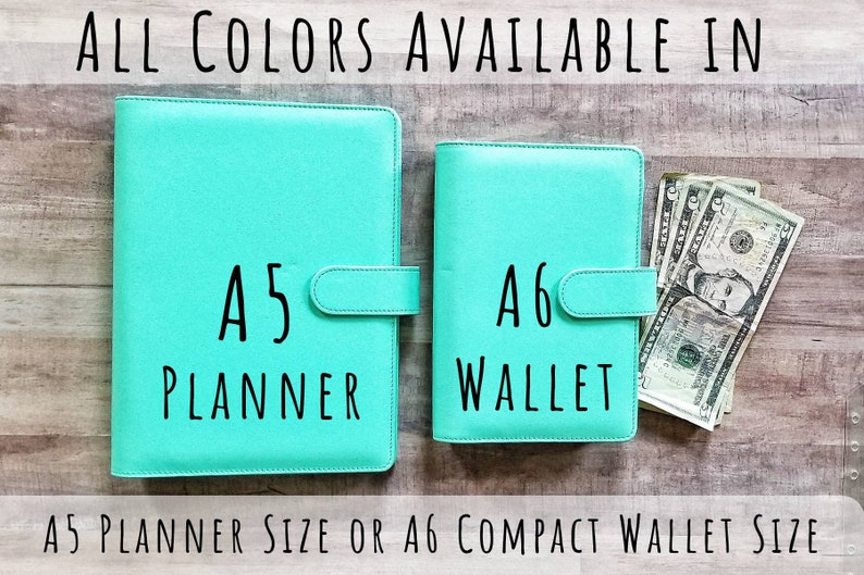 Cash Envelope System A5 A6 A7 Planner Wallet Binder | Etsy