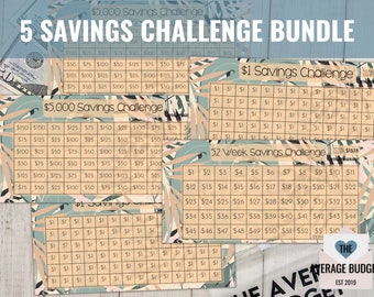 Savings Challenge Bundle, 18, Cash Envelopes, Saveopoly, Printable, Cash Saving, Cash Spending, Cash Envelopes, Budget Binders