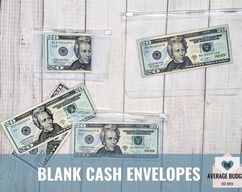 Zipper Cash Envelopes, Plastic Cash Envelopes, A6 Binder, Clear Envelopes, Laminated Cash Envelopes, Dave Ramsey, Filofax, Cash Divider