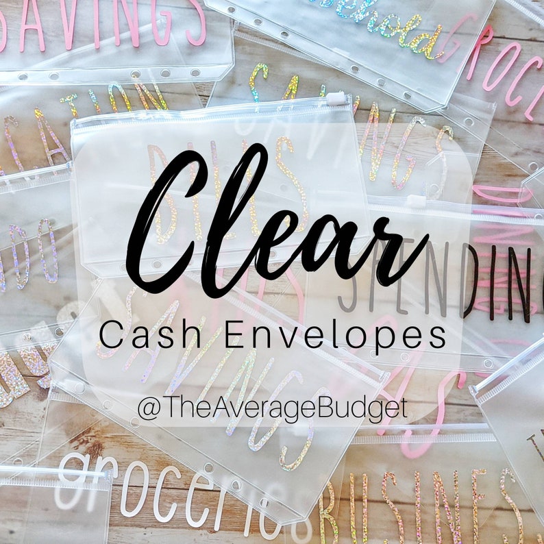 Cash Envelope Zipper Cash Envelopes A6 Binder Clear Etsy