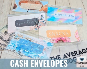 Cash Envelopes, Zipper Cash Envelopes, A6 Binder, Clear Envelopes, Laminated Cash Envelopes, Dave Ramsey, Filofax, Cash Divider, Rae Dunn