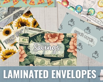 Cash Envelopes, Mini Envelopes, Laminated Cash Envelopes, Dave Ramsey, Cash Divider, A6 Budget Binder, Cash Envelope System, Budget Book