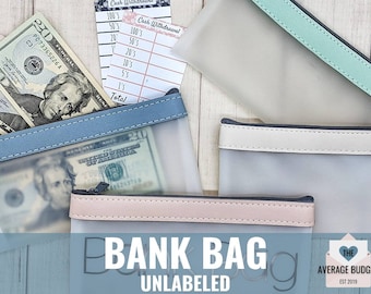 Money Bag, Bank Bag, Cash Envelopes, Clear Zipper Envelopes,Budget Binder, Laminated Cash Envelopes, Budget Book, A6 Binder