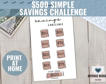 500 Savings Challenge, Cash Envelopes, Printable Digital, Print at Home Savings, Saveopoly, Cash Saving, Budget Binder