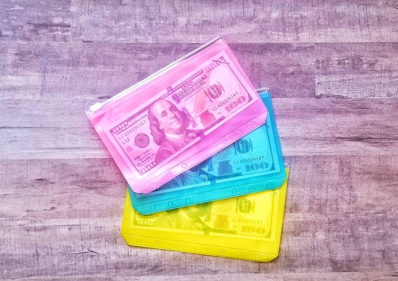 Zipper Cash Envelopes Plastic Cash Envelopes A6 Binder Etsy