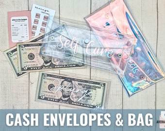 Money Bag, Cash Stuffing,  Bank Bag, Cash Envelopes, Budget Binder, Laminated Cash Envelopes, Budget Book