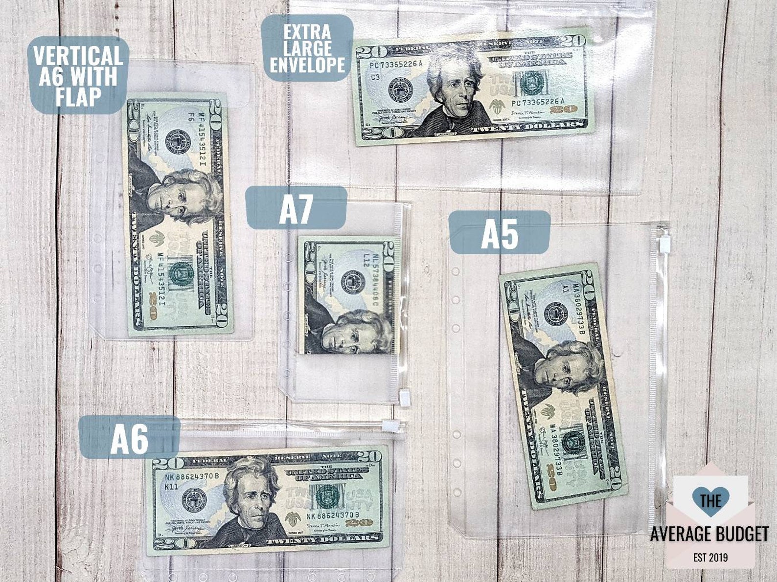 Zipper Cash Envelopes Plastic Cash Envelopes A6 Binder Etsy