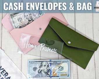 Cash Envelope Bag, Cash Stuffing, Money Bag, Bank Bag, Cash Envelopes, Budget Binder, Laminated Cash Envelopes, Budget Book