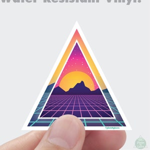 Vaporwave 80s Water Resistant Matte Sticker/Synthwave/Gamer Girl/Old School MS Paint/Nostalgia/Bumper Sticker/ Water Bottle Laptop Decal