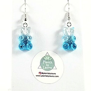Gummy Bear Earrings/Lifesize Gummy Bear Earring/Cute Food Jewelry/Candy Earrings/Kawaii Style/Assorted Colors/