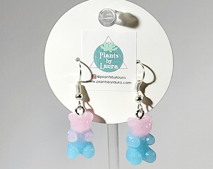 Lifesize Gummy Bear Earrings: Kawaii Candy Jewelry