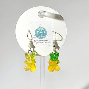 Gummy Bear Earrings/Lifesize Gummy Bear Earring/Cute Food Jewelry/Candy Earrings/Kawaii Style/Assorted Colors/