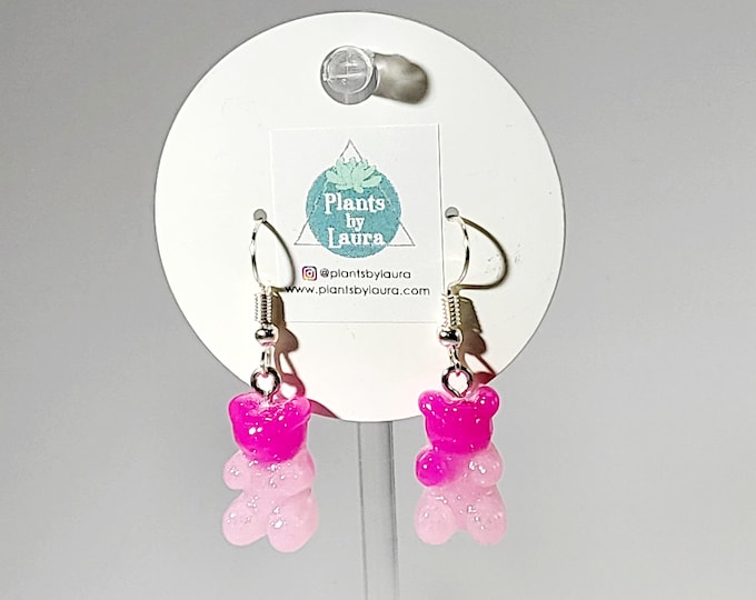 Lifesize Gummy Bear Earrings: Kawaii Candy Jewelry