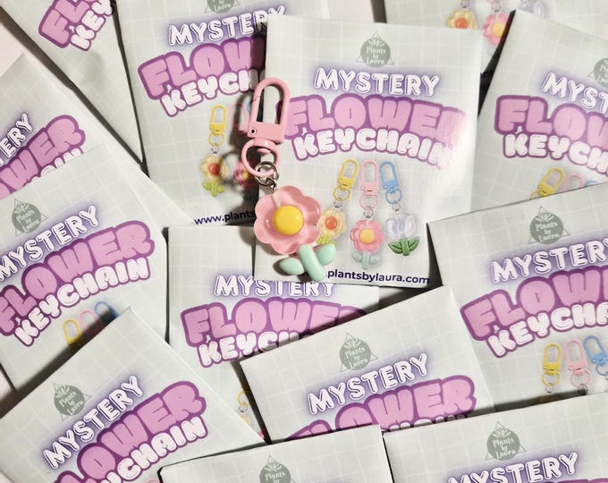 Flower Charm Mystery Bag | Blind Bags | Handmade Grab Bags | Kawaii Keychain | Gift for Girl | Teacher Appreciation Gift