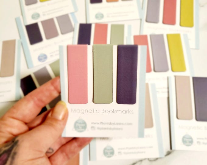 Magnetic Bookmark 3-Pack: Handmade Page Markers, Cozy Hobby
