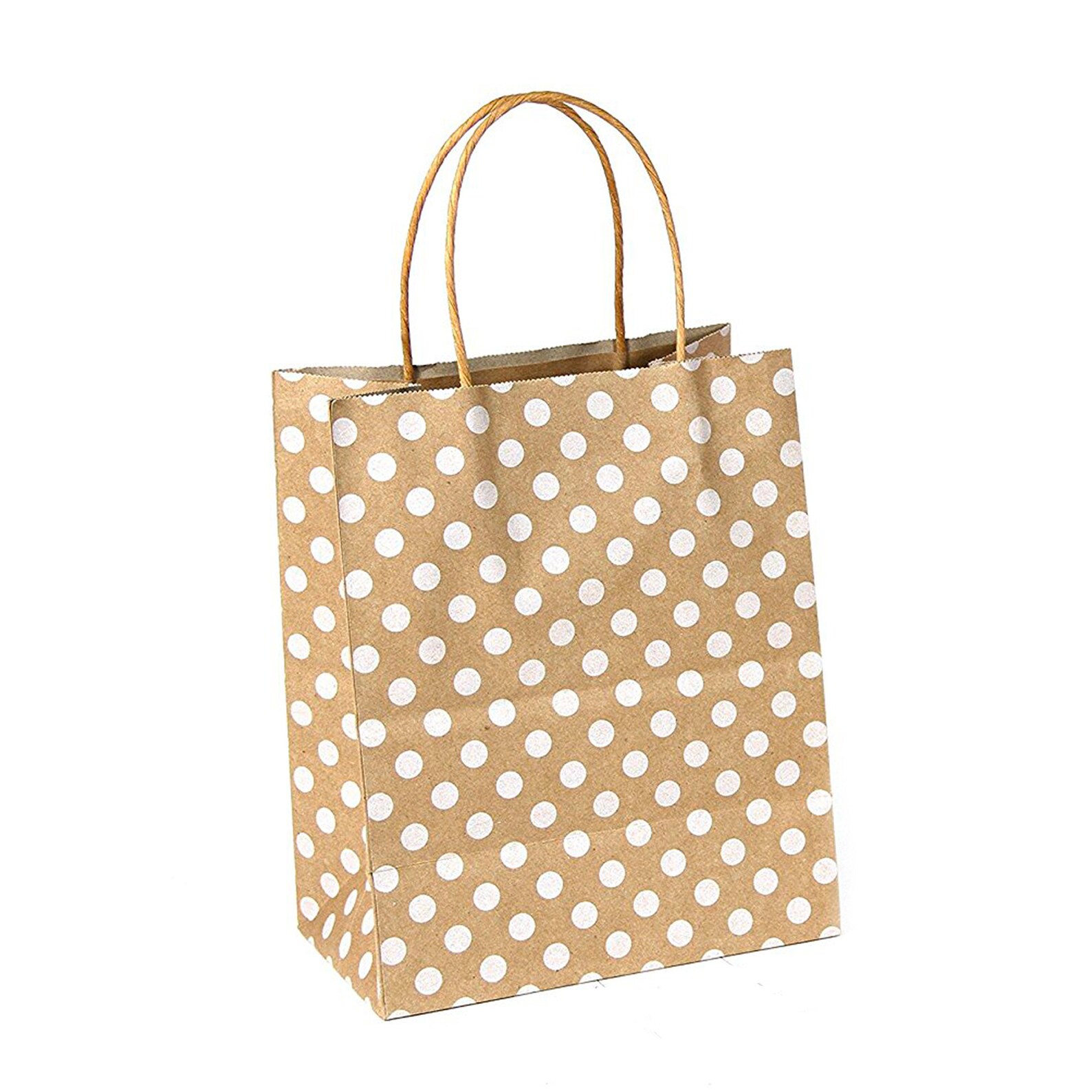 12CT Medium Polka Dot Kraft Gift Bags Biodegradable Food Safe Etsy