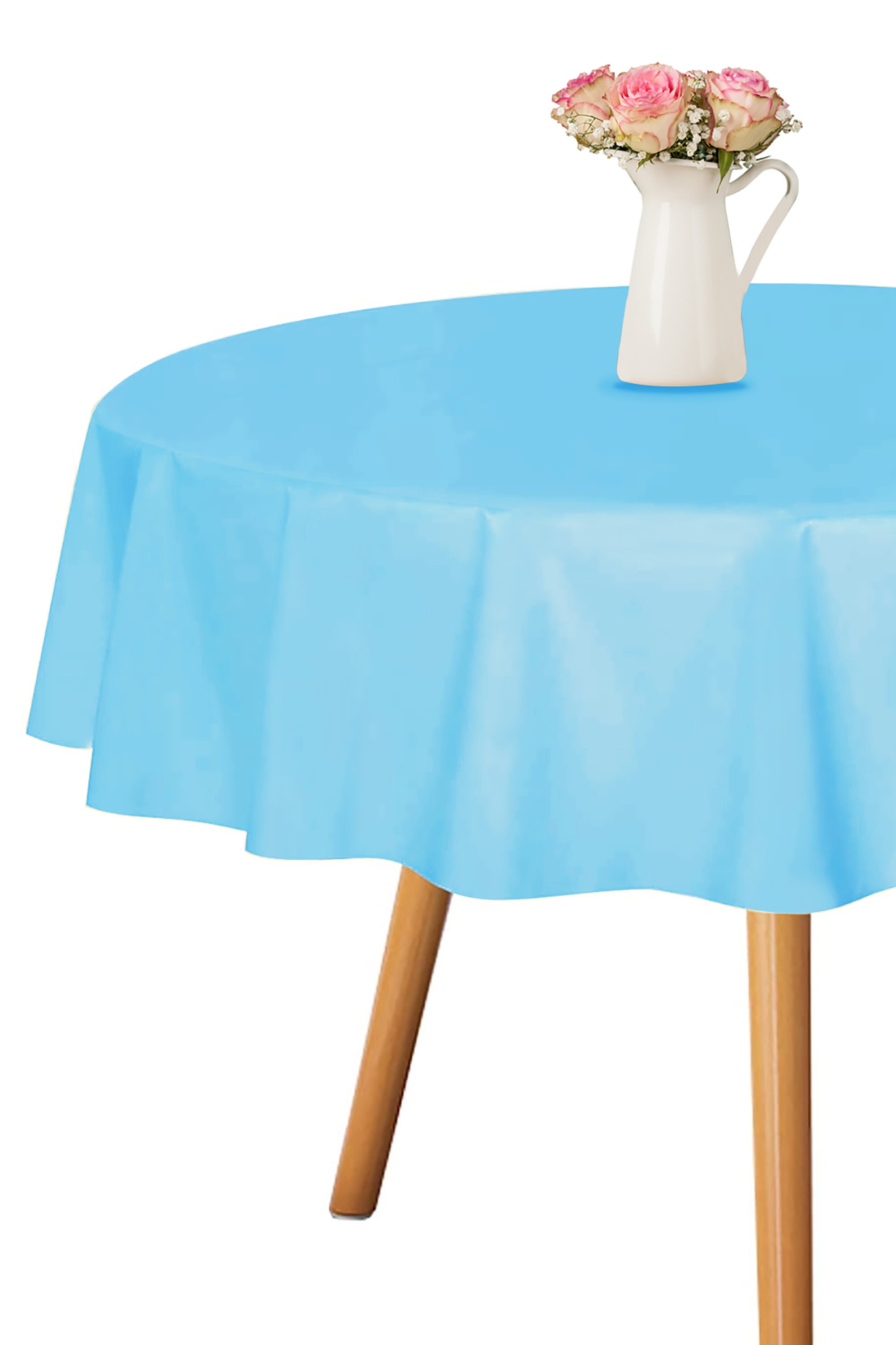 84 Round Plastic Table Cover Premium Quality Reusable Etsy