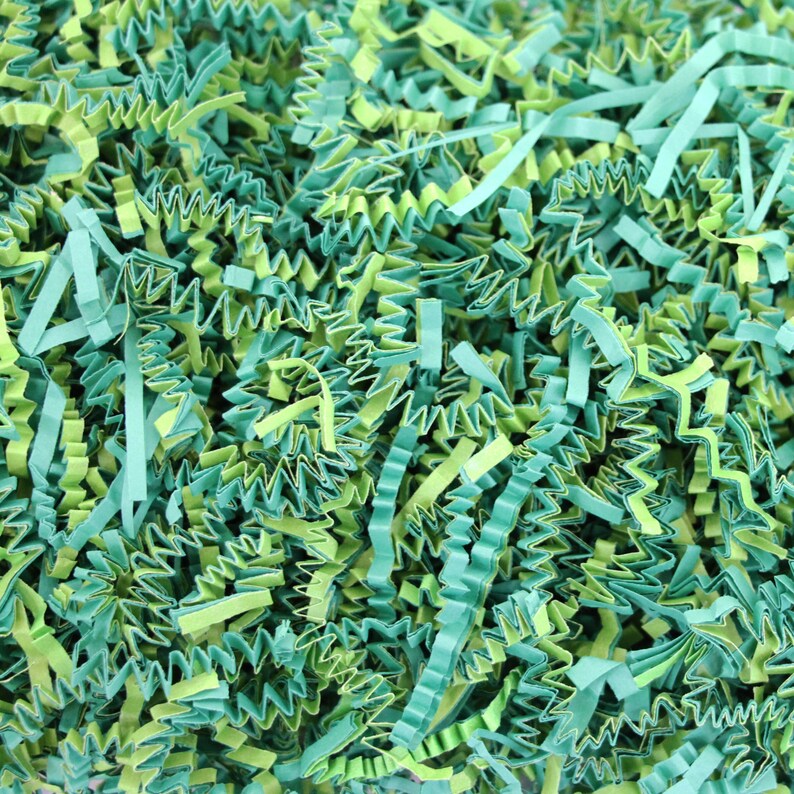 10 OZ Green Crinkle Paper Shred Filler for Gift Wrapping 100 Etsy