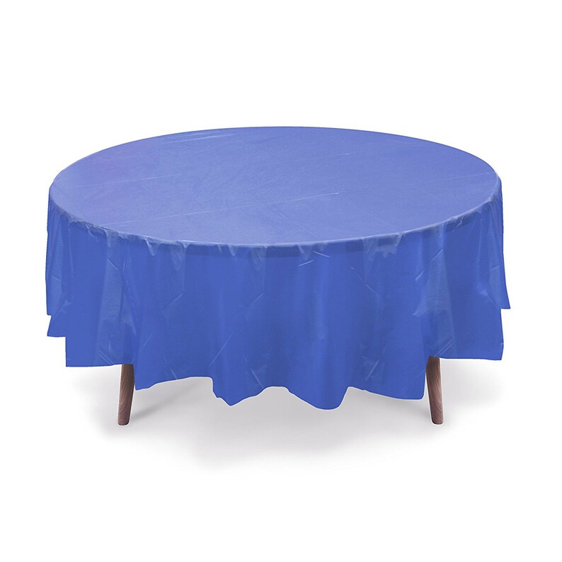 84 Round Plastic Table Cover Premium Quality Reusable Etsy