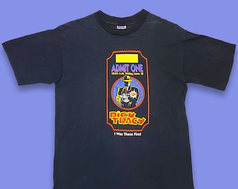 Vintage 90s Dick Tracy Movie Ticket Shirt
