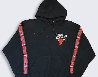 Chicago Bulls Vintage 90s Champion Hoodie Sweatshirt - NBA Official Licensed - Men's Size Medium - Made in Italy - Free Shipping