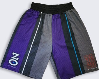 Alonzo Mourning Vintage 90s Nike Basketball Shorts - Charlotte Hornets Colorway - Size Men's Large - FREE SHIPPING