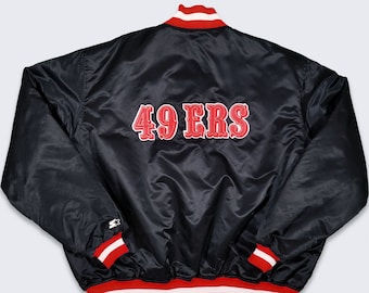 San Francisco 49ers Vintage 80s Starter Satin Bomber Jacket 