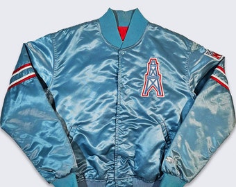 Houston Oilers Vintage 80s Starter Satin Bomber Jacket