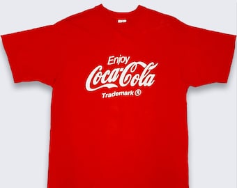 Coca Cola Vintage 90s Mount Spokane T-Shirt - Single Stitch Fruit of the Loom Tee - Men's Size Large - FREE SHIPPING -