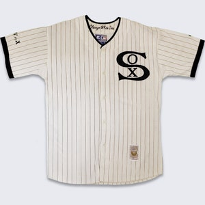 Vintage 1990's Black Chicago White Sox Pinstripe Starter Jersey Sz. XL