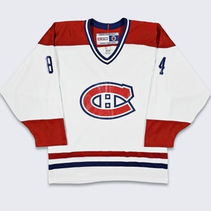 Vintage Edmonton Oilers White Hockey Jersey CCM Maska Men's Medium