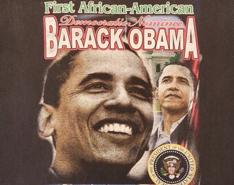 Barack Obama Vintage Game Changer T-Shirt - First African American Nominee - Rap Style Tee - Men's Size 2XL ( XXL ) - Free Shipping