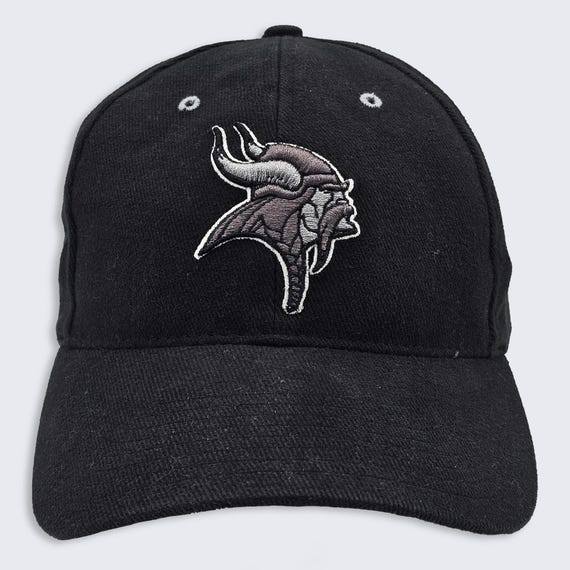 Minnesota Vikings Vintage Y2K Twins Blackout Hat - Adjustable Strapback NFL Football Cap - Stitched On Logo - One Size - FREE SHIPPING