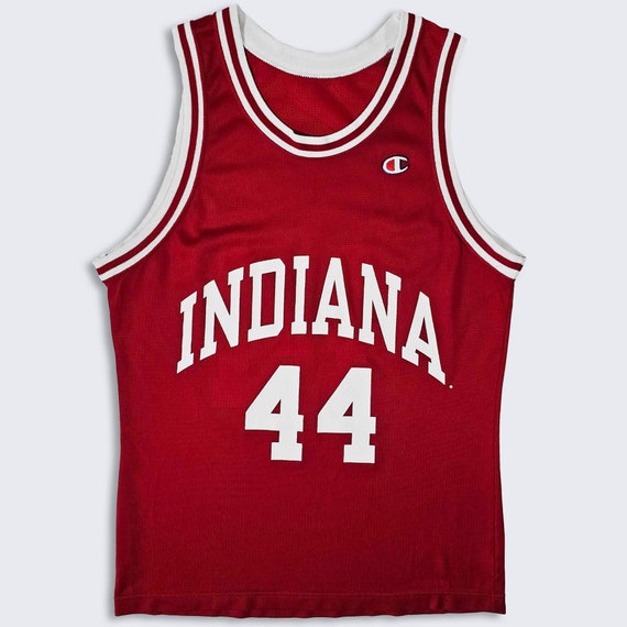 Indiana Hoosiers Vintage 90s Alan Henderson Champion Basketball Jersey - Red & White Color Uniform Shirt - Men's Size Large - FREE SHIPPING