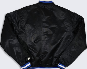 Vtg Rare NBA Orlando Magic Starter Satin Bomber Jacket Black