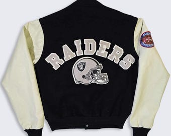 Oakland Raiders Vintage 90s Chalk Line Fanimation Jacket - NFL