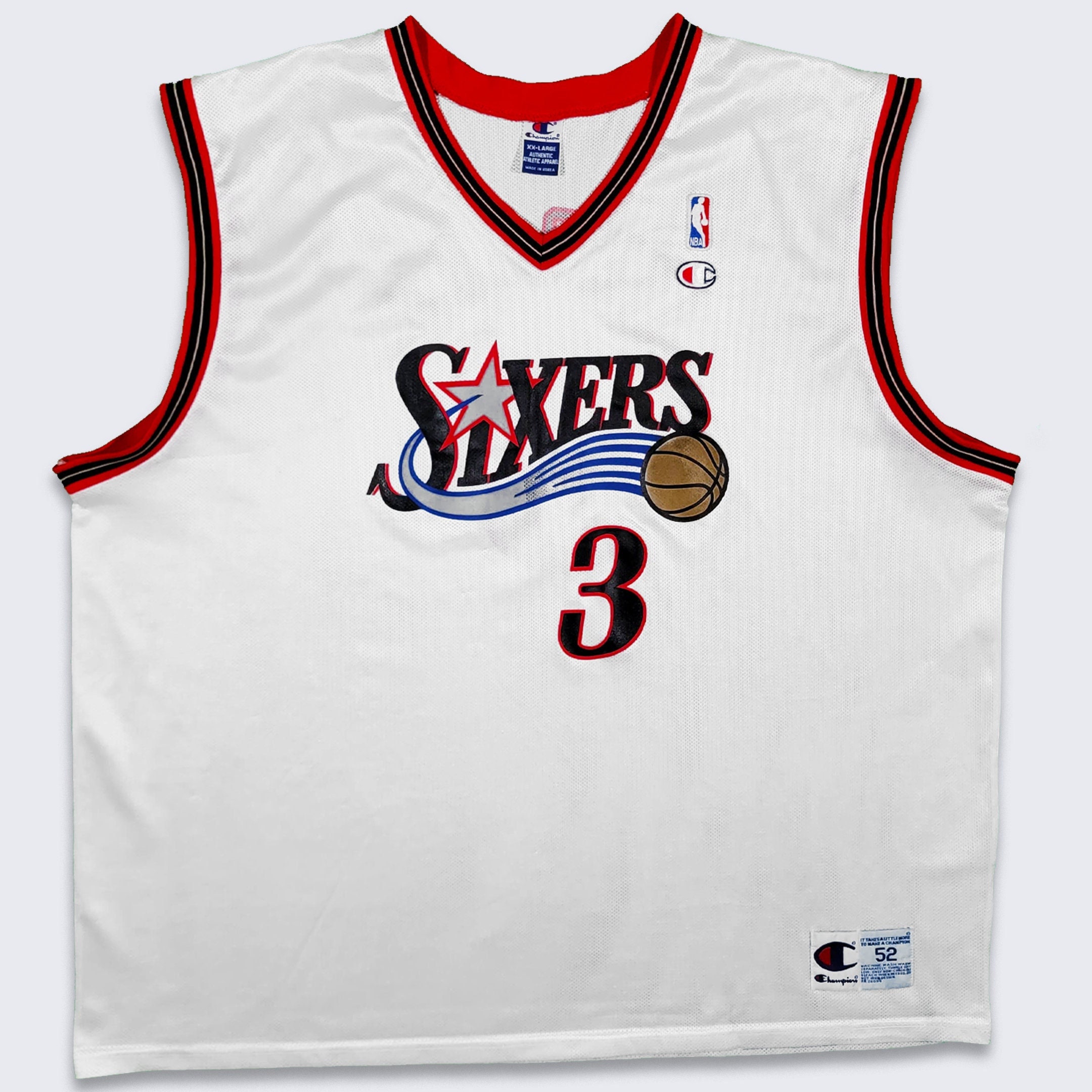 Reebok Allen Iverson Blue Philly 76ers Sixers Basketball Jersey XL