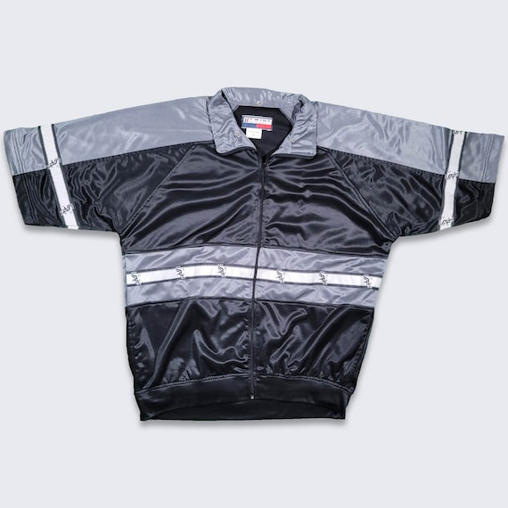Chicago White Sox Vintage 90s Twins Zip Up Shirt - Zipper Closure - Black, White and Gray - Men's Size : Extra Large ( XL ) - Free SHIPPING