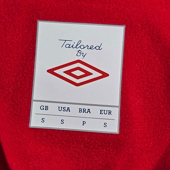 Peru Umbro Soccer Track Jacket - Red & White Ligh… - image 5